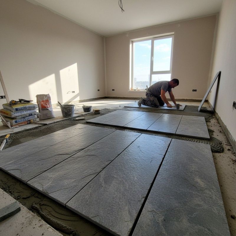 Veranda Tile Installation detail